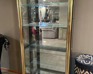 Great Brass and Glass Curio Cabinet
