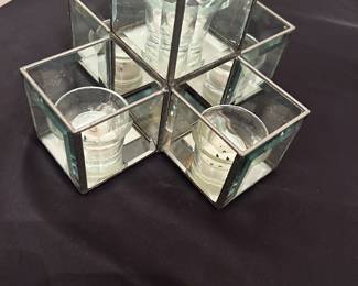 Beveled Glass Votive Holder