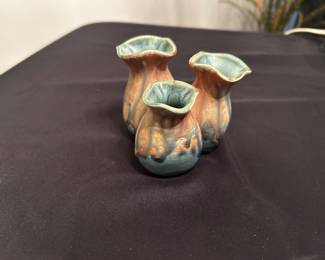 Triple Flower Frog Vase