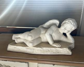 Reclining Cherub Statue
