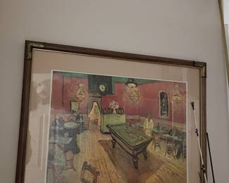 Large framed Van Gogh Night Café print