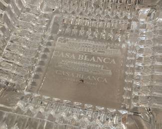 Casa Blanca crystal cigar ashtray