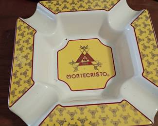 Montecristo branded ceramic cigar ashtray