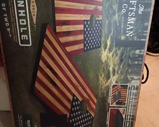 Kraftsman American flag cornhole game in box