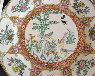 Chinese famille rose decorative porcelain plate