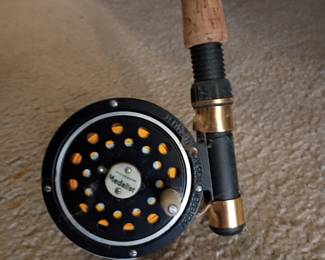Fly fishing rod with reel