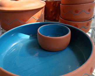 Mexican terra cotta serving bowls and dishware