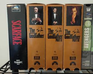 Classic film VHS box sets: Scarface, Godfather Trilogy