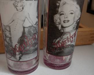 Marilyn Monroe collectible drinking glasses pair