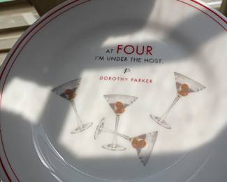 Dorothy Parker quote martini decorative platter