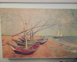 Van Gogh Fishing Boats at Saintes-Maries print