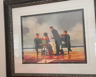 Framed Jack Vettriano Mad Dogs print