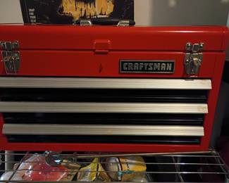 Red Craftsman 3-drawer tool chest
