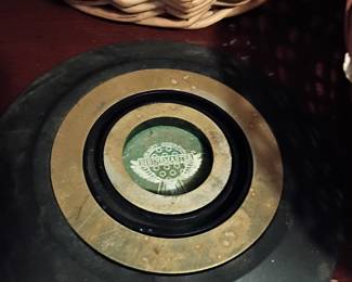 Vintage brass compass or nautical instrument