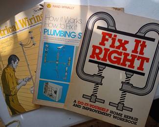 Vintage DIY home repair books: wiring, plumbing