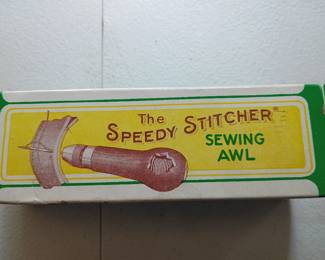 Vintage Speedy Stitcher sewing awl in original box