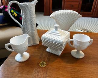 Collection of Milk Glass