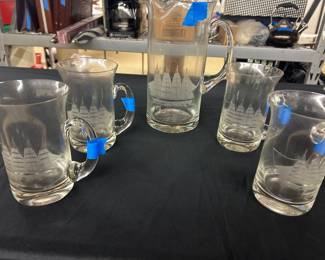Toscany Clipper Ship Tankards and Pitcher