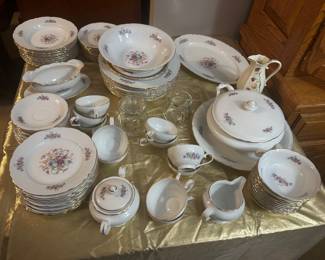 Bohemian Bouquet Czechoslovakian China Service for 12