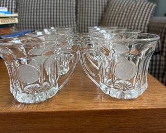 Fostoria Liberty Bell Commemorative Coin Punch Cups