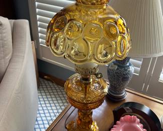 Vintage L. E. Smith Moon and Stars Lamp