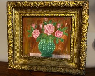 Lovely Still Life Painting in Antique Frame
