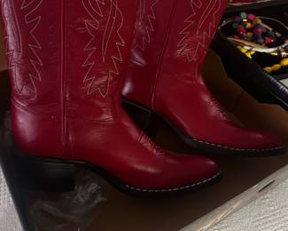 Brand New Ladies Red Cowboy Boots