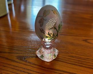 Fenton Hand Painted Pedestal Egg