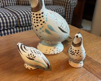 Redwing Pottery Bob White Quail Figurines