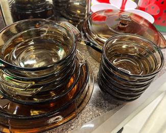 Pyrex Amber Glass Bowls
