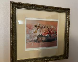 Floral Signed Lithograph