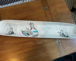 Vintage Bob White Redwing Bread Plate w Quail Design