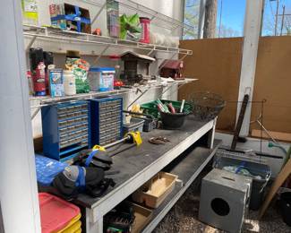 Greenhouse supplies, pots, bird feeders