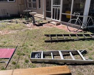 Folding ladders, extension ladder, bird bath