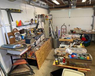 Hardware, air compressor, wood