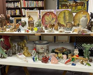 Owl collection, lion collection, Knick knacks