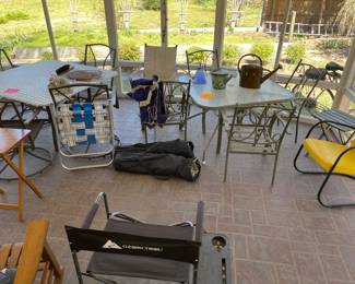 Patio furniture, decor