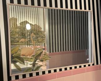 Vintage flamingo mirror