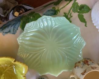 Lotus Jadeite  dish 