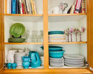 Fiesta Dishware, Cookbooks, Pineapple Plate, Various Glassware