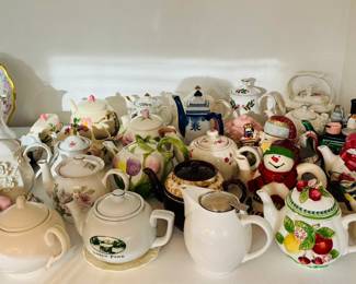 Various Teapots, Holiday & Classic