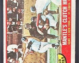 1965 Topps 134 World Series Game 3 Mickey Mantle Clutch HR Yankees
