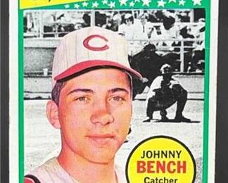 1969 Topps 430 Johnny Bench Reds Solo Rookie