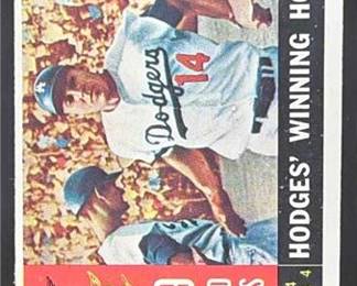 1960 Topps 1959 World Series Game 4 Hodges Winning Homer WS 388b VAR