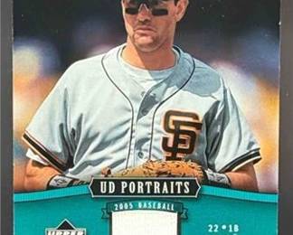 2005 Upper Deck Portraits 82 Will Clark Jersey Emerald 99 Giants