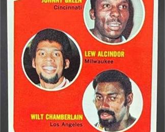 1970 Topps 141 Kareem and Wilt Leader Card
