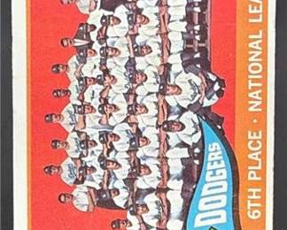 1965 Topps 126 Los Angeles Dodgers Team Card