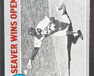 1970 Topps 195 N.L Playoff Game 1 Seaver Wins Opener NL Mets