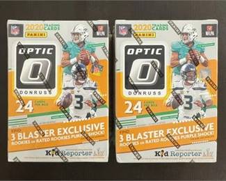 2020 Donruss Optic Football Blaster Box Lot of 2 Downtowns Herbert Burrow RC