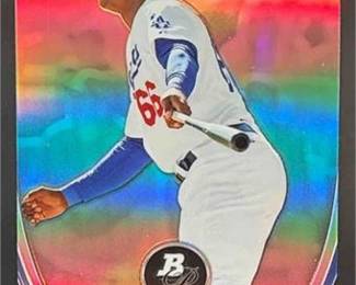 2013 Bowman Platinum Yasiel Puig BPCP49 Chrome Prospects Refractors Rookie